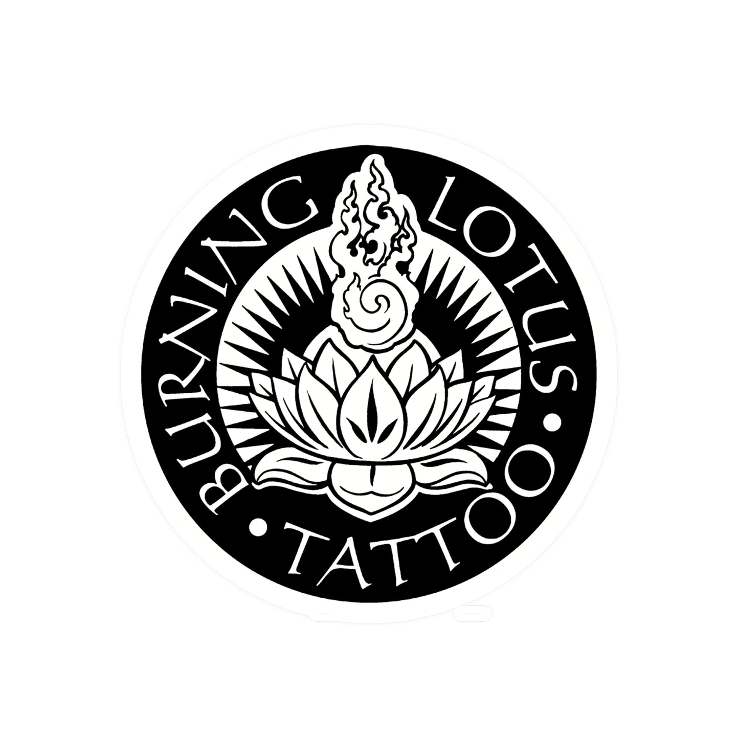 8x10 Burning Lotus Vinyl Decals
