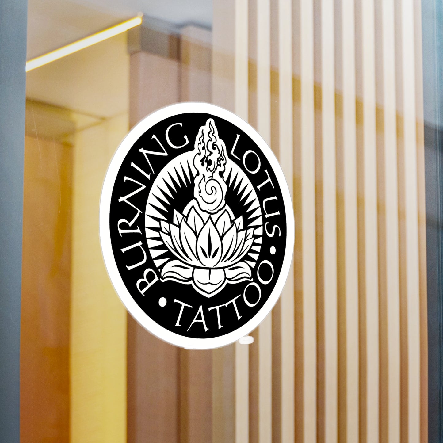 8x10 Burning Lotus Vinyl Decals